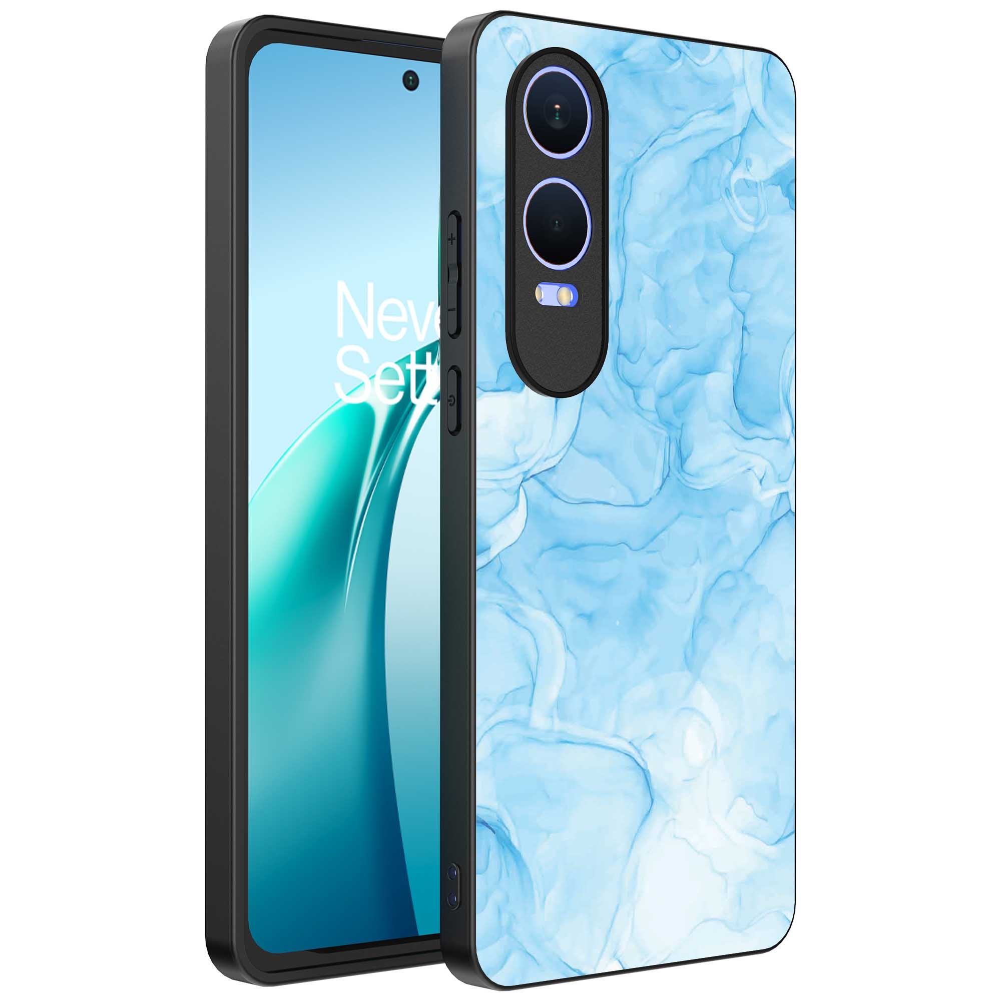 Telefoonhoesje
  Geschikt voor OnePlus Nord CE 4 Lite met marmer opdruk - TPU backcover case
  marble design - Lichtblauw