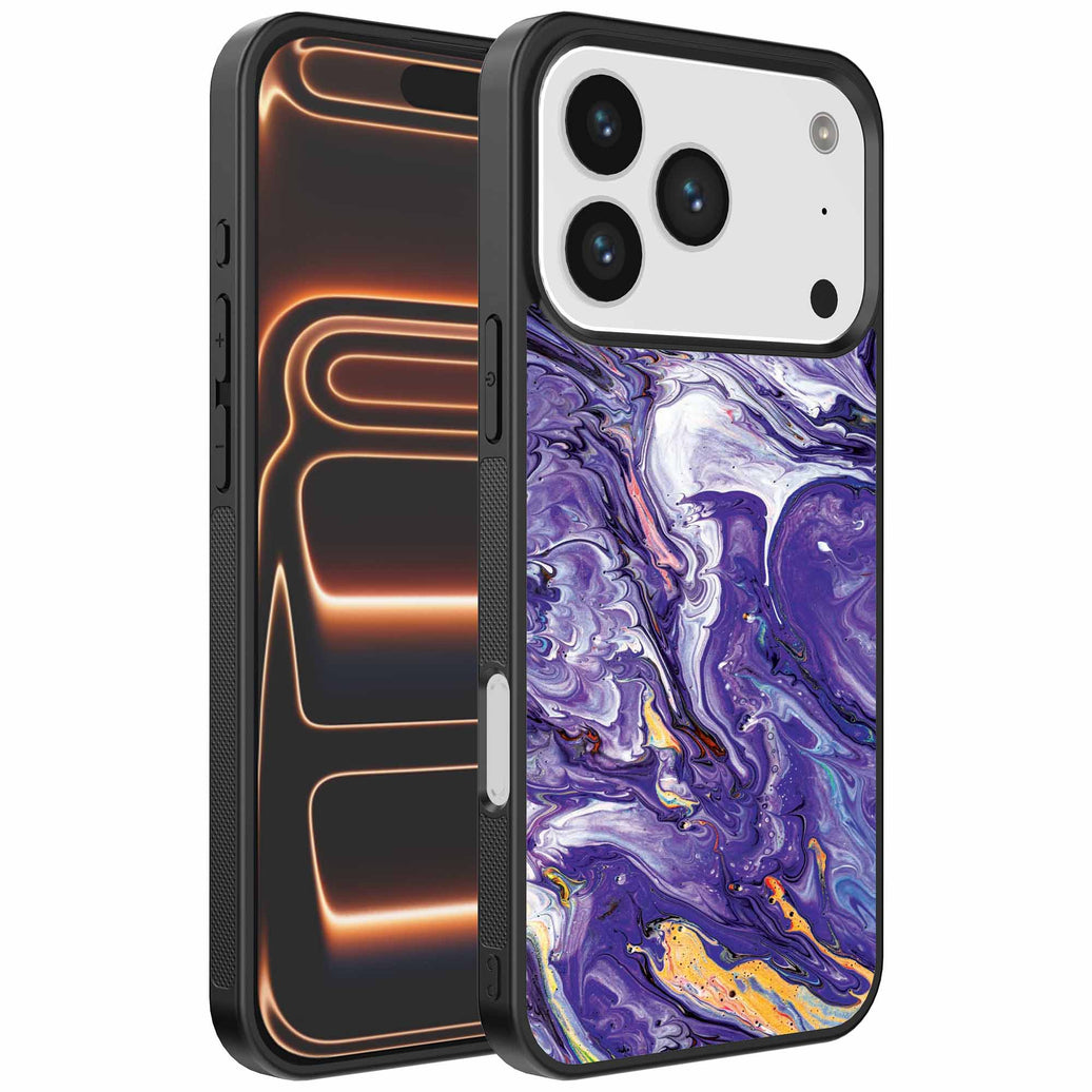 Geschikt voor
  iPhone 17 Pro Max Telefoonhoesje met Paars Goud Marmer Opdruk - TPU Backcover
  Case Purple Gold Marble Design - Paars Goud - Smartphonica