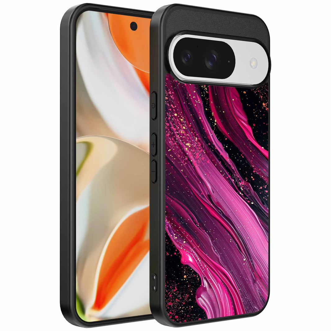 Geschikt voor
  Google Pixel 9 Pro XL Telefoonhoesje met marmer opdruk - TPU backcover case
  marble design - Paars Roze - Smartphonica