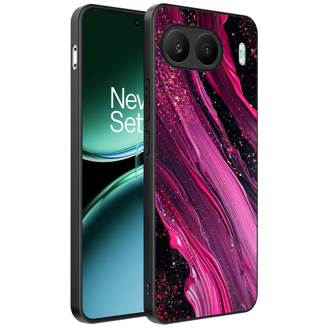 Telefoonhoesje
  Geschikt voor OnePlus Nord 4 met marmer opdruk - TPU backcover case marble
  design - Paars Roze