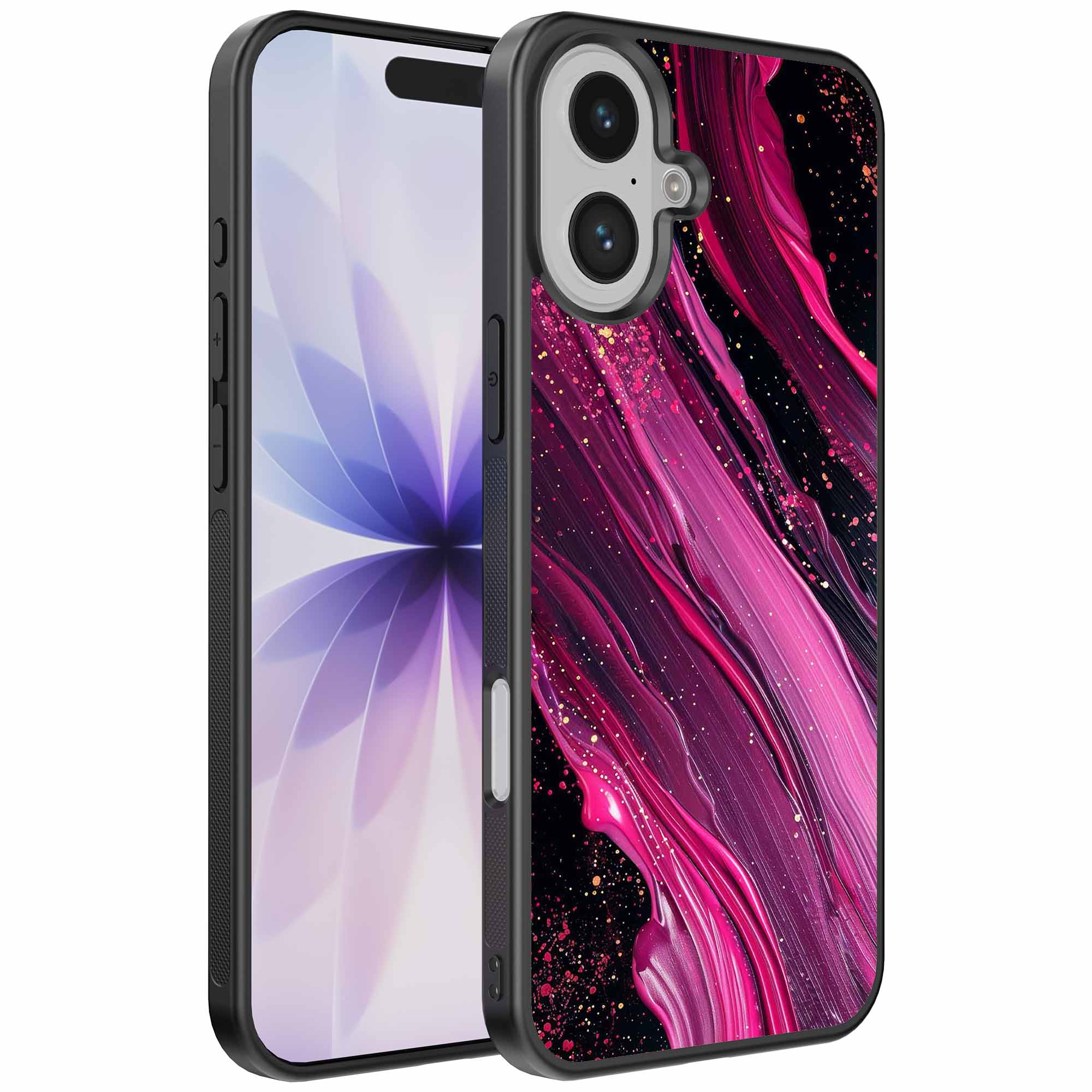 Geschikt voor
  iPhone 17 Telefoonhoesje met marmer opdruk - TPU backcover case marble design
  - Paars Roze - Smartphonica