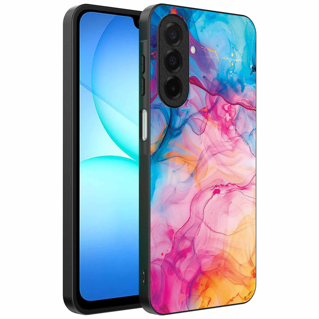Geschikt voor
  Samsung Galaxy A17 Telefoonhoesje met Regenboog Acryl Marmer Opdruk - TPU
  Backcover Case Rainbow Acrylic Marble Design - Smartphonica