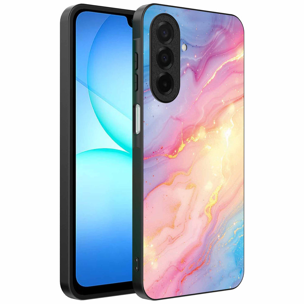 Geschikt voor
  Samsung Galaxy A17 Telefoonhoesje met Regenboog Glitter Marmer Opdruk - TPU
  Backcover Case Rainbow Glitter Marble Design - Smartphonica
