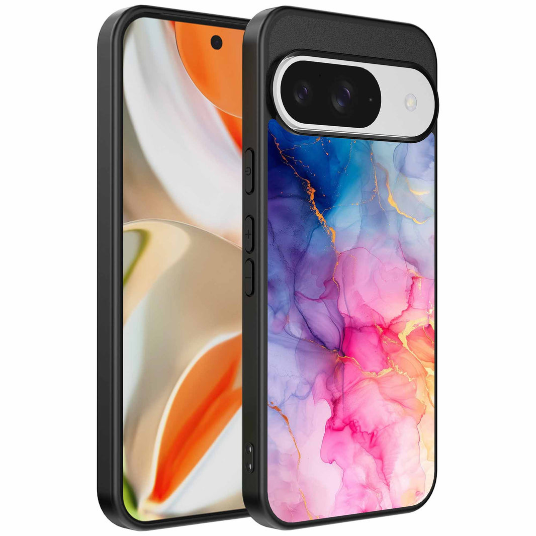 Geschikt voor
  Google Pixel 9 Pro XL Telefoonhoesje met marmeropdruk - TPU backcover case
  marble design - Regenboog - Smartphonica