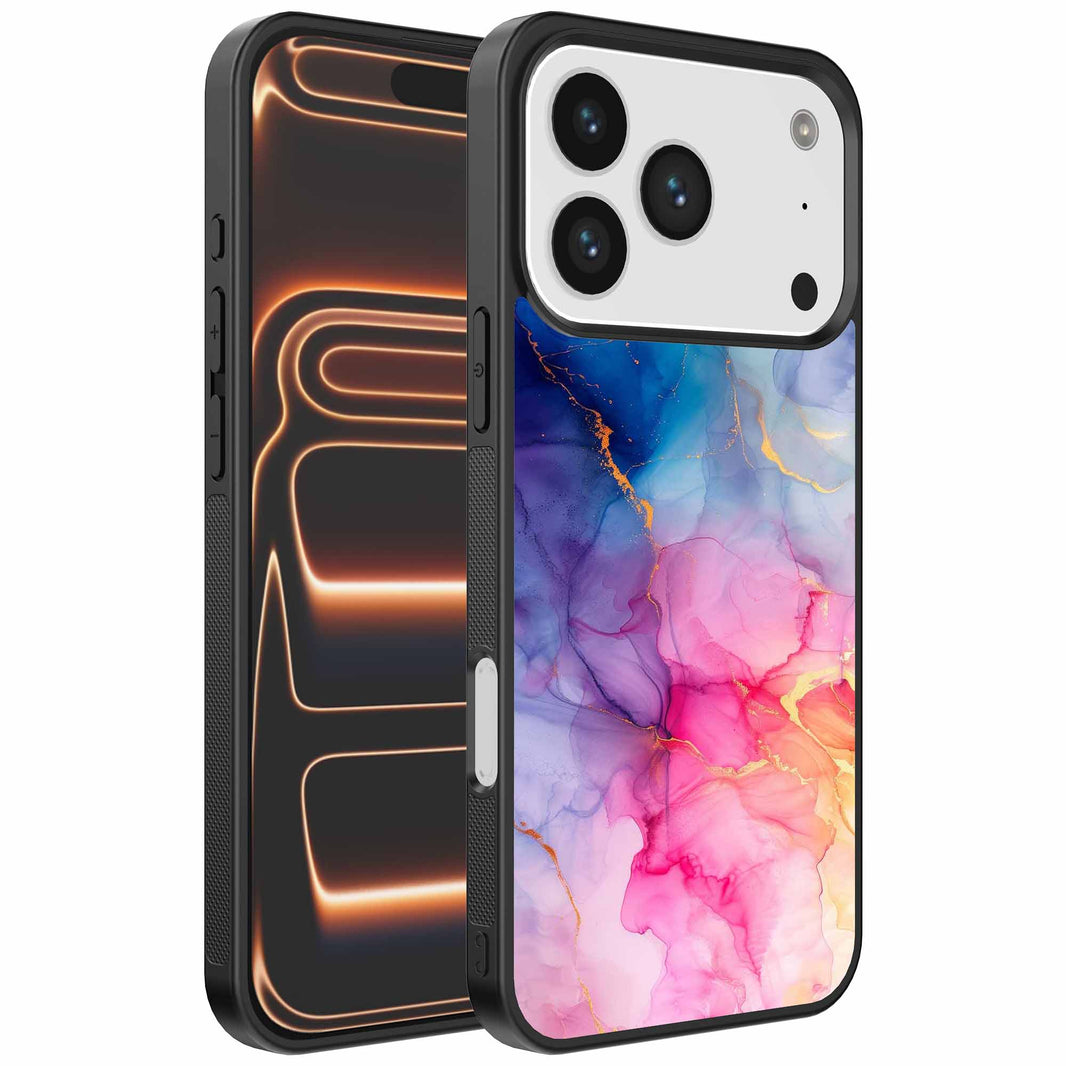 Geschikt voor
  iPhone 17 Pro Max Telefoonhoesje met marmeropdruk - TPU backcover case marble
  design - Regenboog - Smartphonica