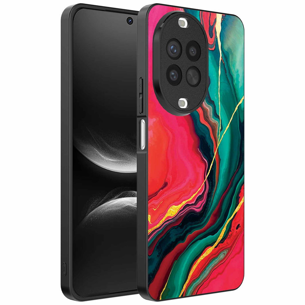 Geschikt voor
  Huawei Nova 14 Telefoonhoesje met Rood Groen Marmer Opdruk - TPU Backcover
  Case Red Green Marble Design - Smartphonica