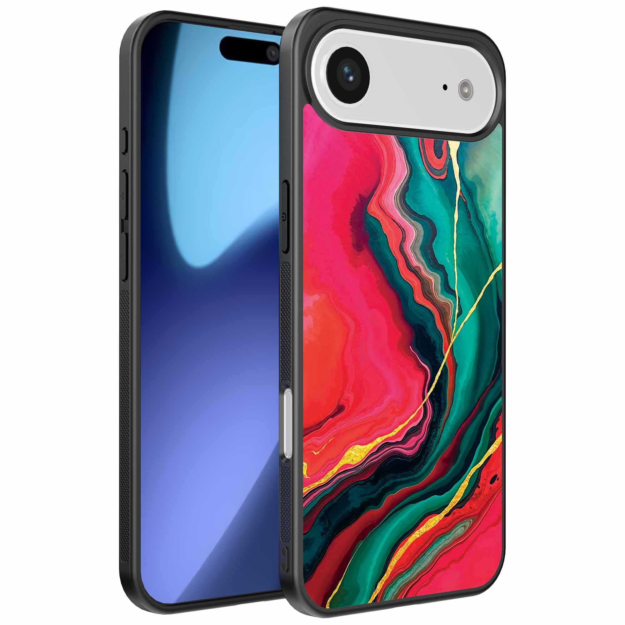 Geschikt voor
  iPhone Air Telefoonhoesje met Rood Groen Marmer Opdruk - TPU Backcover Case
  Red Green Marble Design - Smartphonica