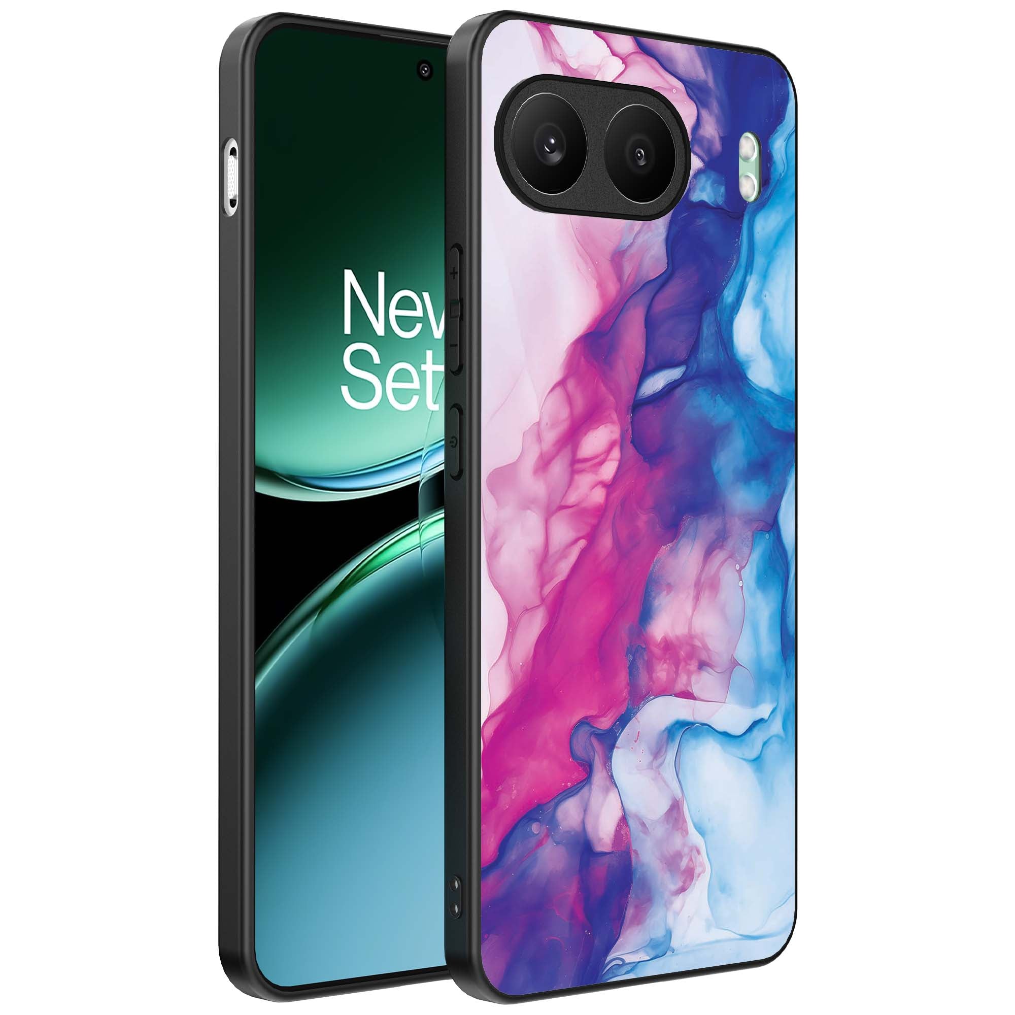 Telefoonhoesje
  Geschikt voor OnePlus Nord 4 met Roze Blauw Marmer Opdruk - TPU Backcover
  Case Rose Blue Marble Design