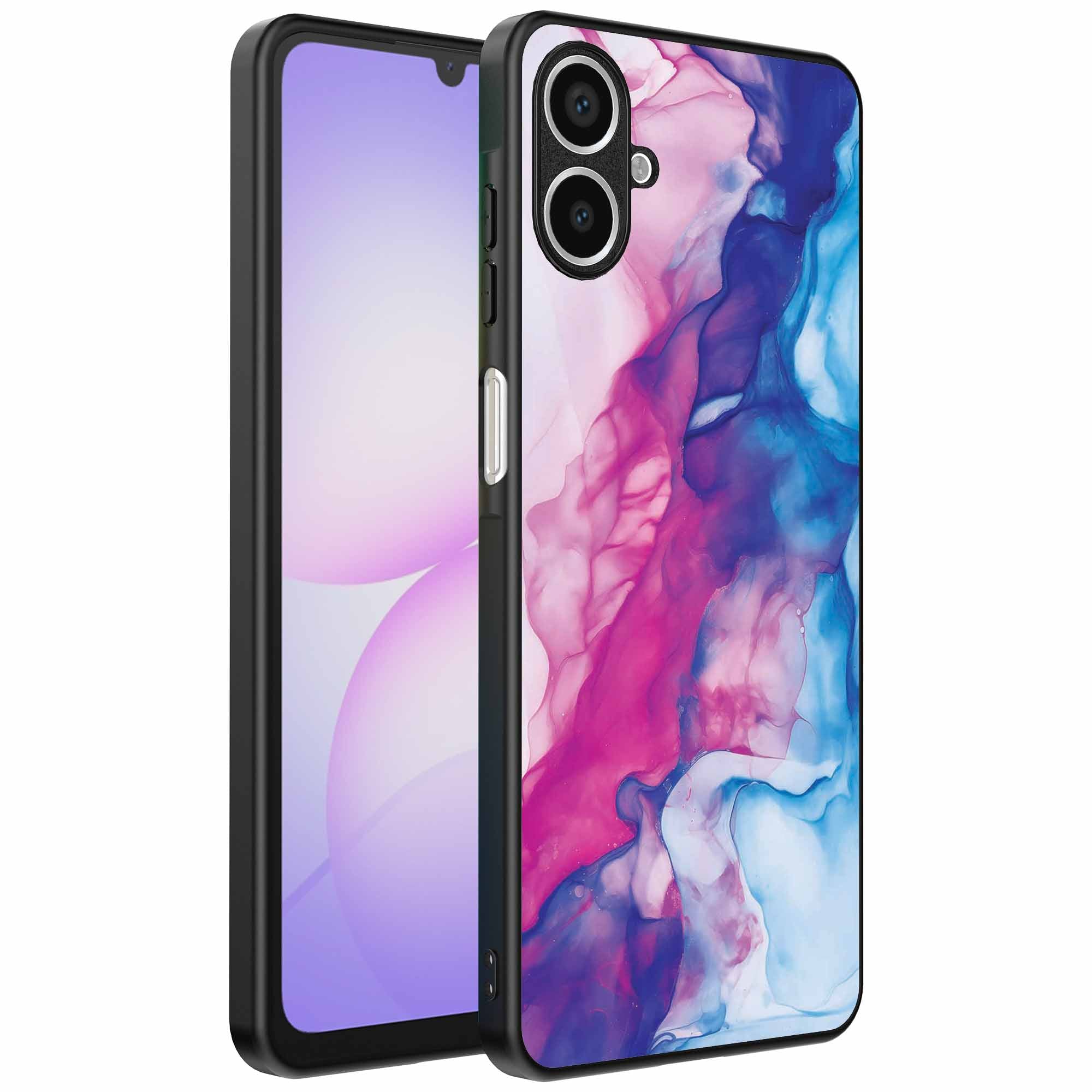 Geschikt voor
  Samsung Galaxy A07 Telefoonhoesje met Roze Blauw Marmer Opdruk - TPU
  Backcover Case Rose Blue Marble Design - Smartphonica