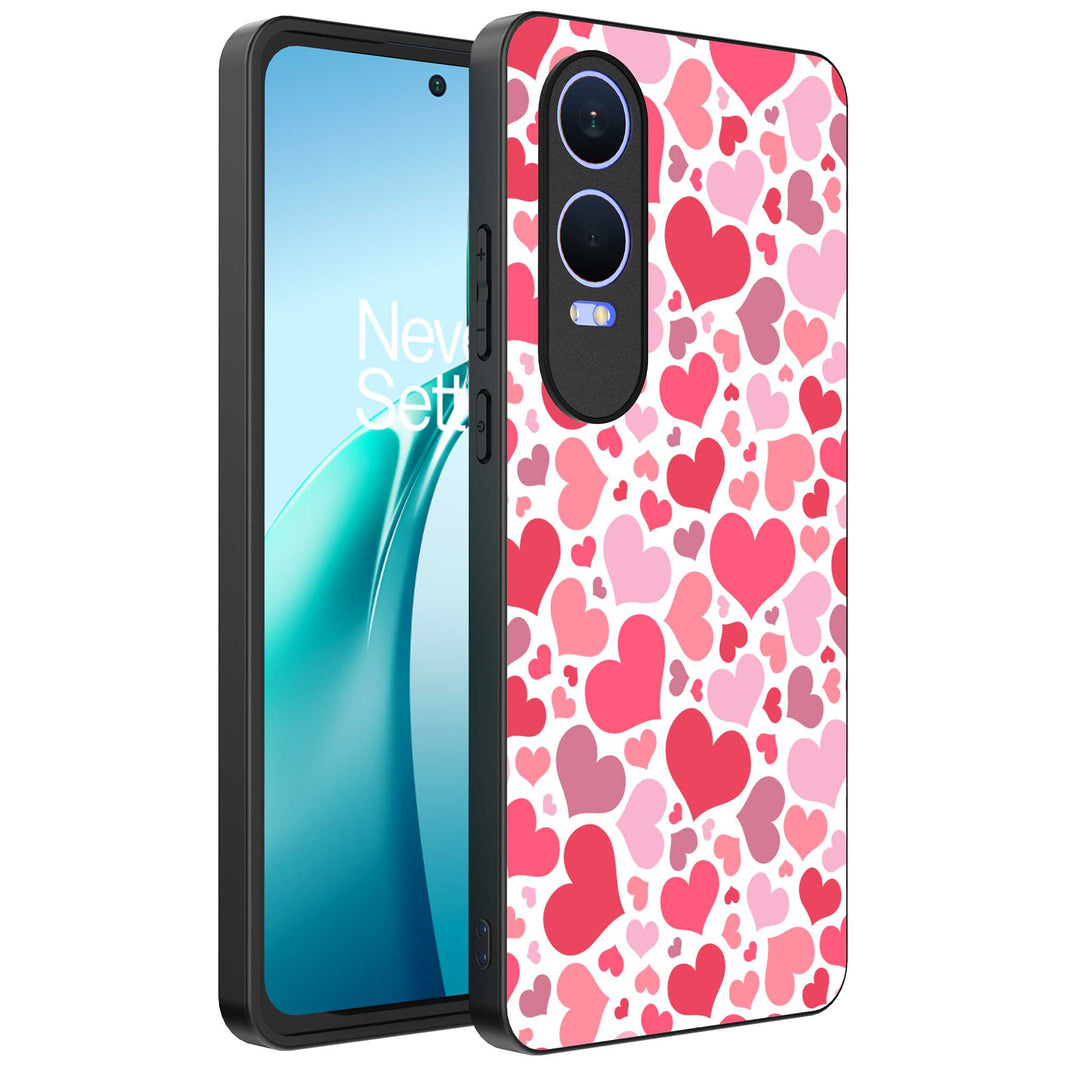 Telefoonhoesje
  Geschikt voor OnePlus Nord CE 4 Lite met Hartjes Print - Hearts Design TPU
  Backcover Case - Kinder Hoesje met Hartjes Design