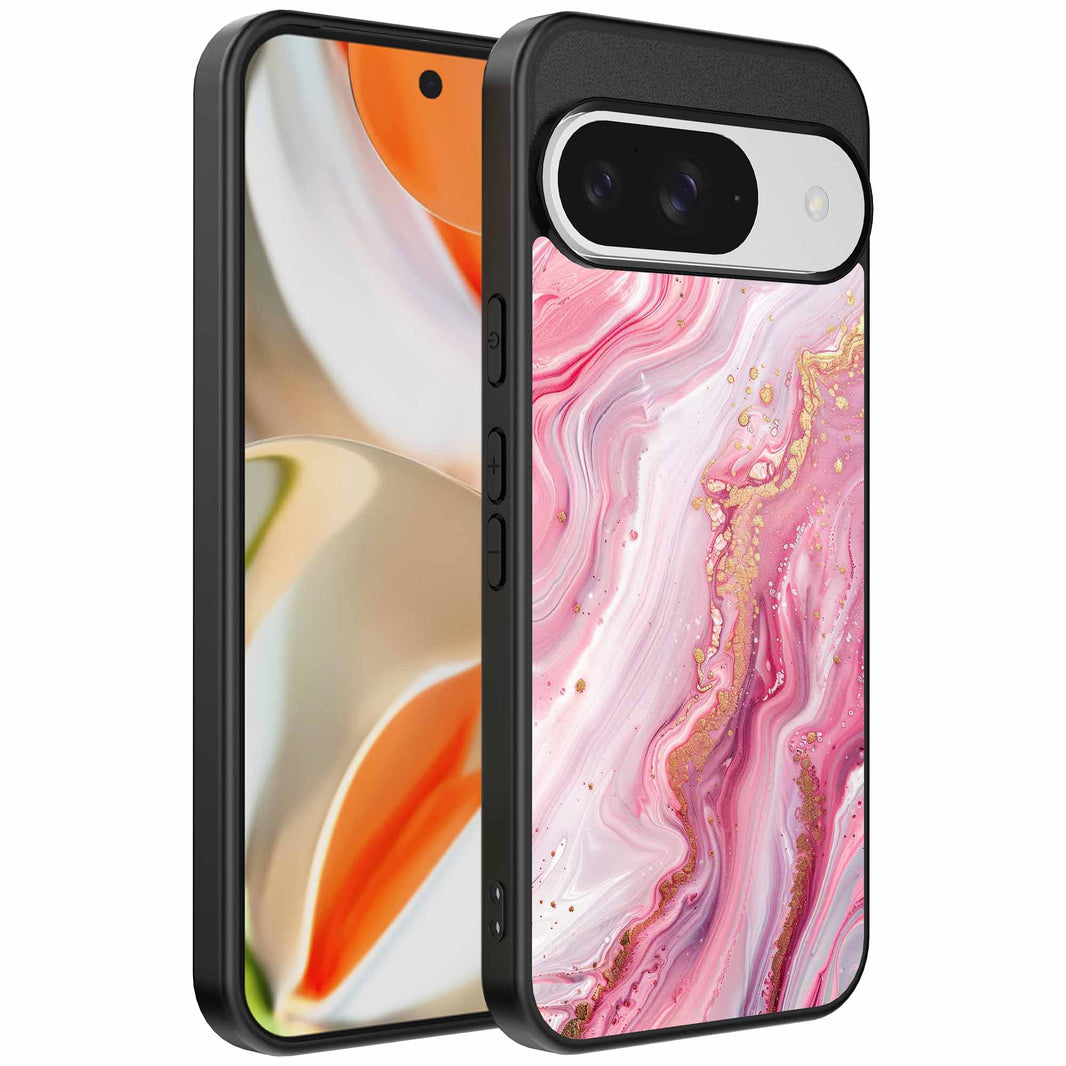 Geschikt voor
  Google Pixel 9 Pro XL Telefoonhoesje met marmer opdruk - TPU backcover case
  marble design - Roze - Smartphonica