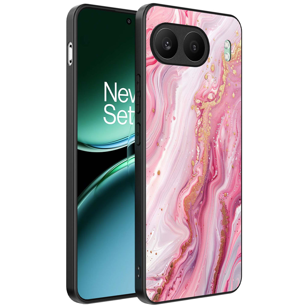 Telefoonhoesje
  Geschikt voor OnePlus Nord 4 met marmer opdruk - TPU backcover case marble
  design - Roze
