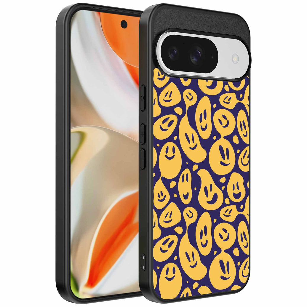 Geschikt voor
  Google Pixel 9 Pro XL Telefoonhoesje met smiley opdruk - TPU backcover case
  emoji design - Paars Geel - Smartphonica