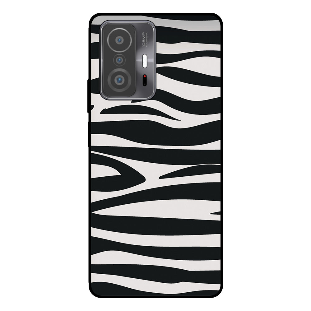 Telefoonhoesje
  Geschikt voor Xiaomi 11T / 11T Pro met zebra opdruk - TPU backcover case
  zebra design - Zwart Wit