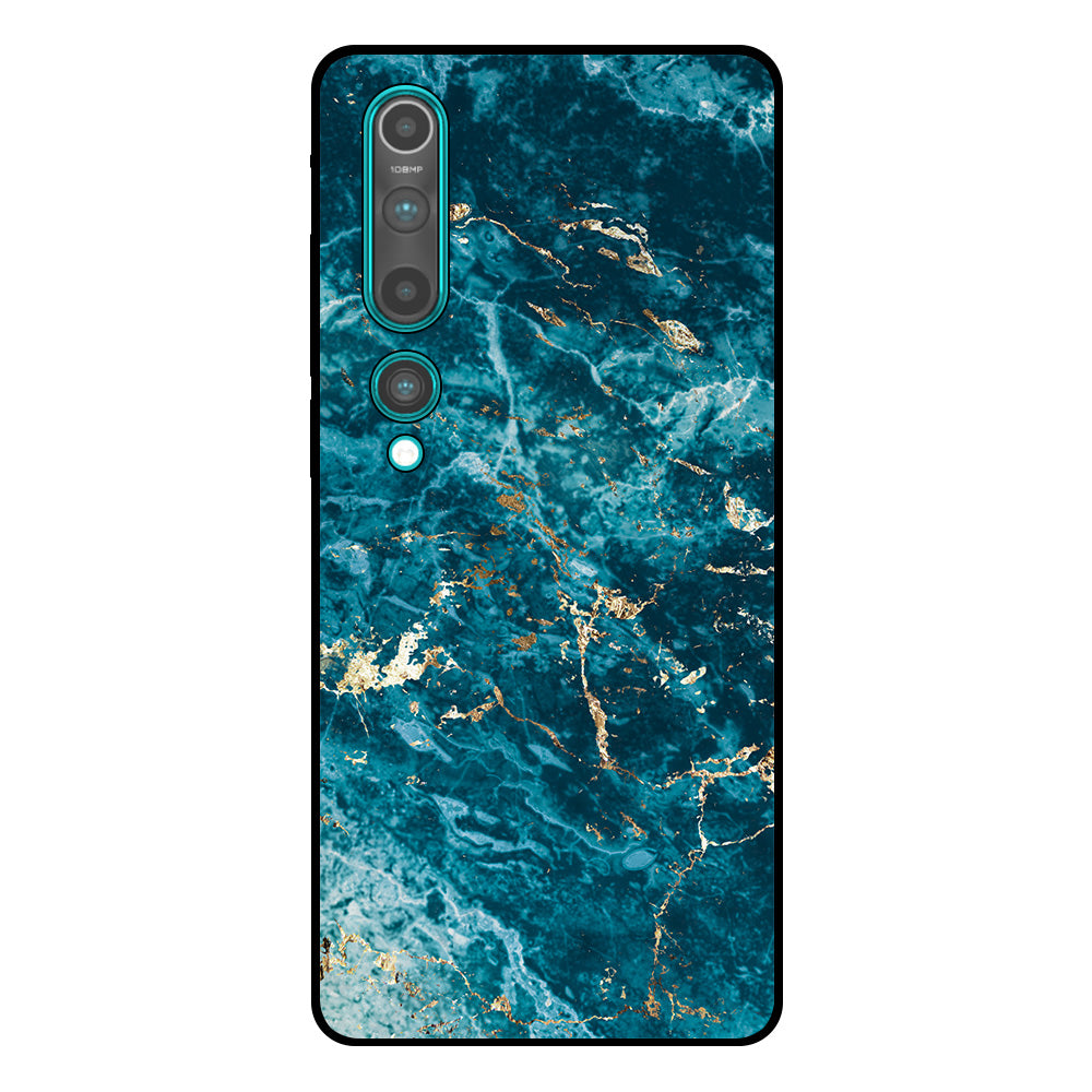 Telefoonhoesje Geschikt voor Xiaomi Mi 10T / Mi 10T
  Pro met marmer opdruk - TPU backcover case blue marble design - Blauw