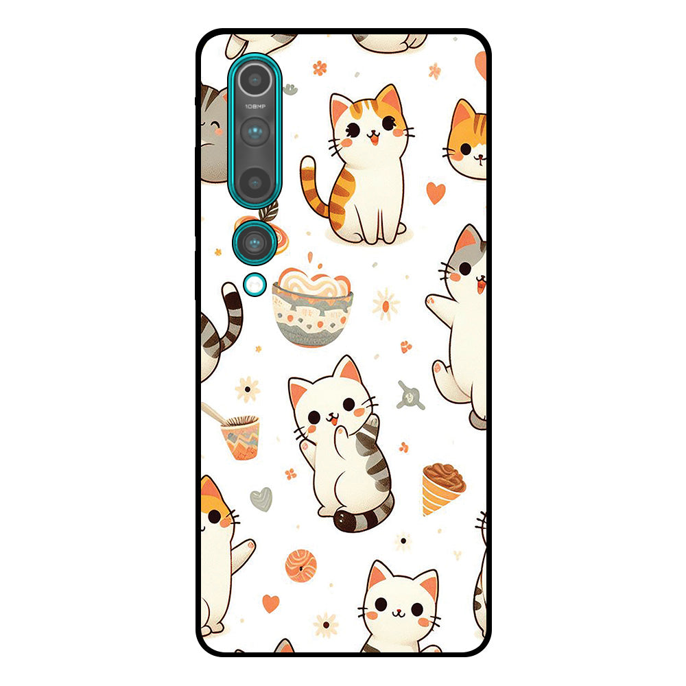 Telefoonhoesje
  Geschikt voor Xiaomi Mi 10 / 10 Pro met katten opdruk - TPU backcover case
  cat design
