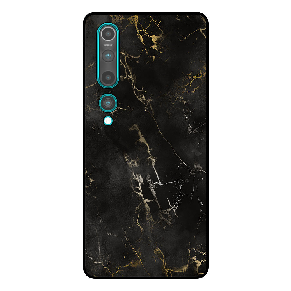 Telefoonhoesje Geschikt voor Xiaomi Mi 10T / Mi 10T
  Pro met marmer opdruk - TPU backcover case black marble design - Zwart