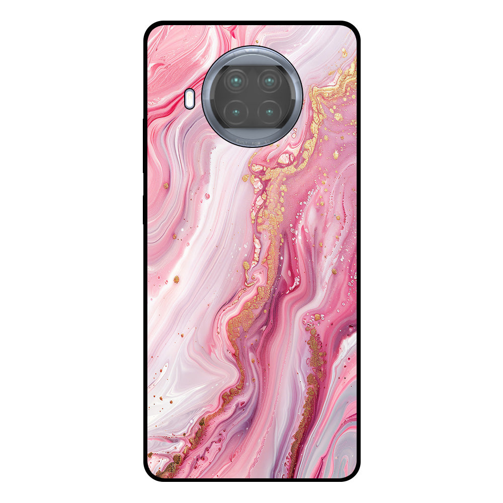 Telefoonhoesje Geschikt voor Xiaomi Mi 10T Lite met
  marmer opdruk - TPU backcover case marble design - Roze