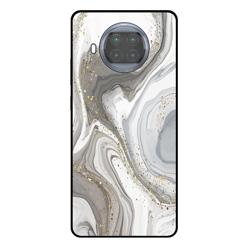 Telefoonhoesje Geschikt voor Xiaomi Mi 10T Lite met
  marmer opdruk - TPU backcover case marble design - Zilver