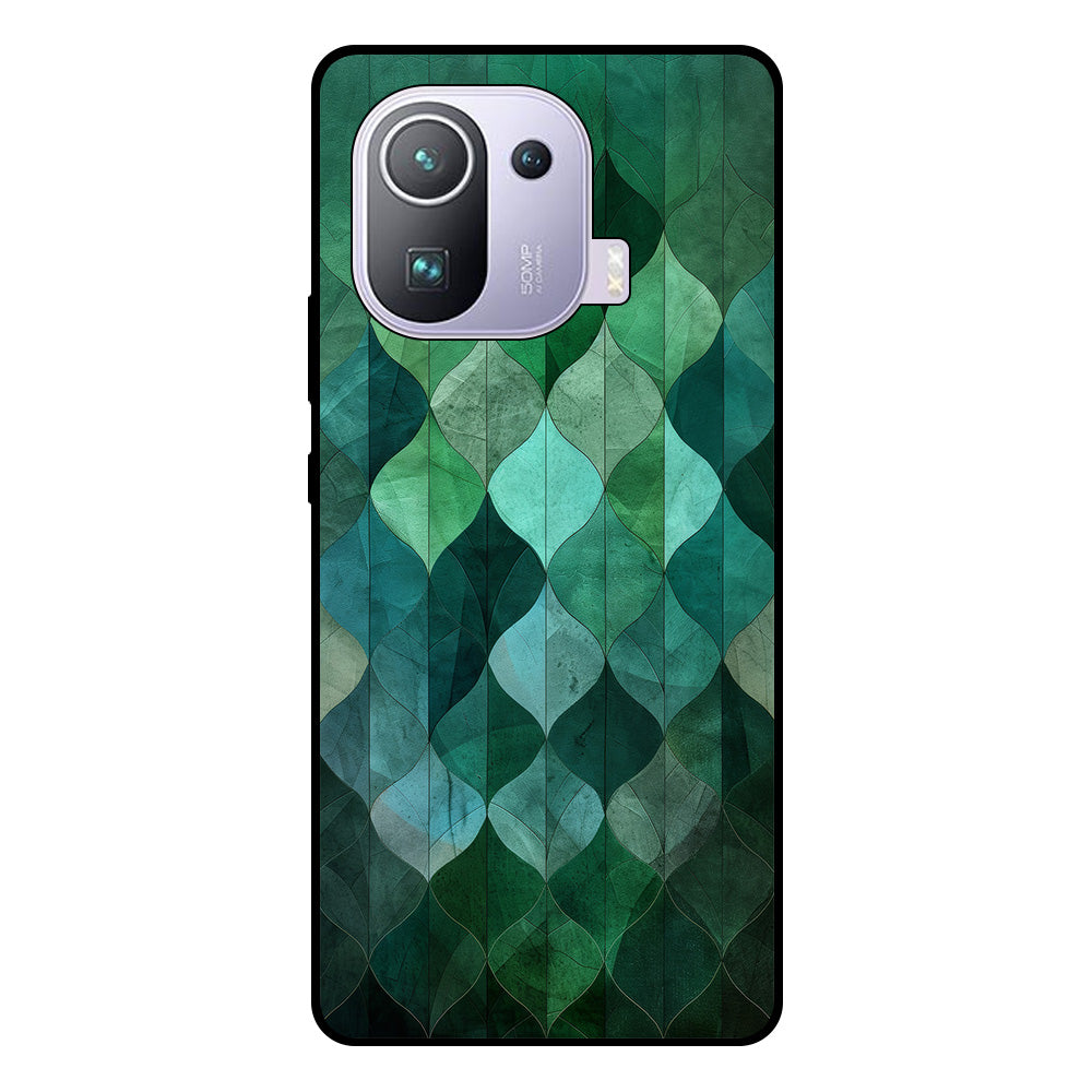 Telefoonhoesje Geschikt voor Xiaomi Mi 11 Pro met
  groene bladeren opdruk - TPU backcover case green leafs design