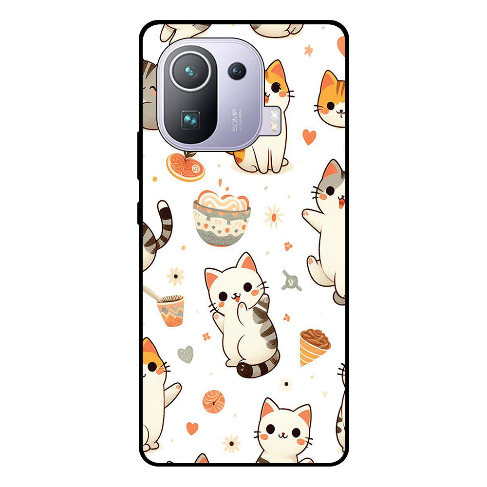 Telefoonhoesje Geschikt voor Xiaomi Mi 11 Pro met
  katten opdruk - TPU backcover case cat design