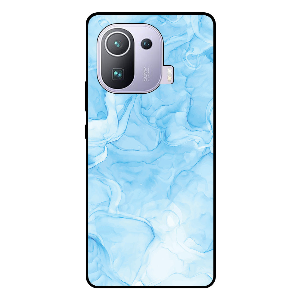 Telefoonhoesje Geschikt voor Xiaomi Mi 11 Pro met
  marmer opdruk - TPU backcover case marble design - Lichtblauw