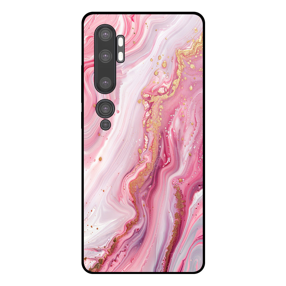 Telefoonhoesje Geschikt voor Xiaomi Mi Note 10 / 10
  Pro met marmer opdruk - TPU backcover case marble design - Roze