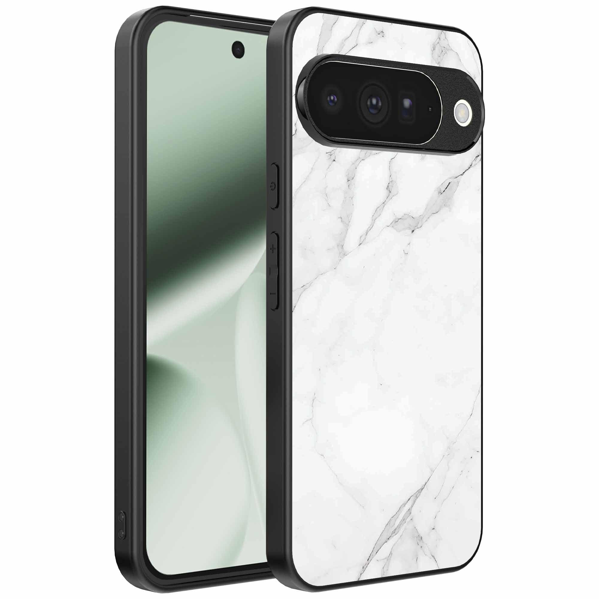 Geschikt voor
  Google Pixel 10 Telefoonhoesje met Wit Marmer Opdruk - TPU Backcover Case
  White Marble Design - Zwart - Smartphonica