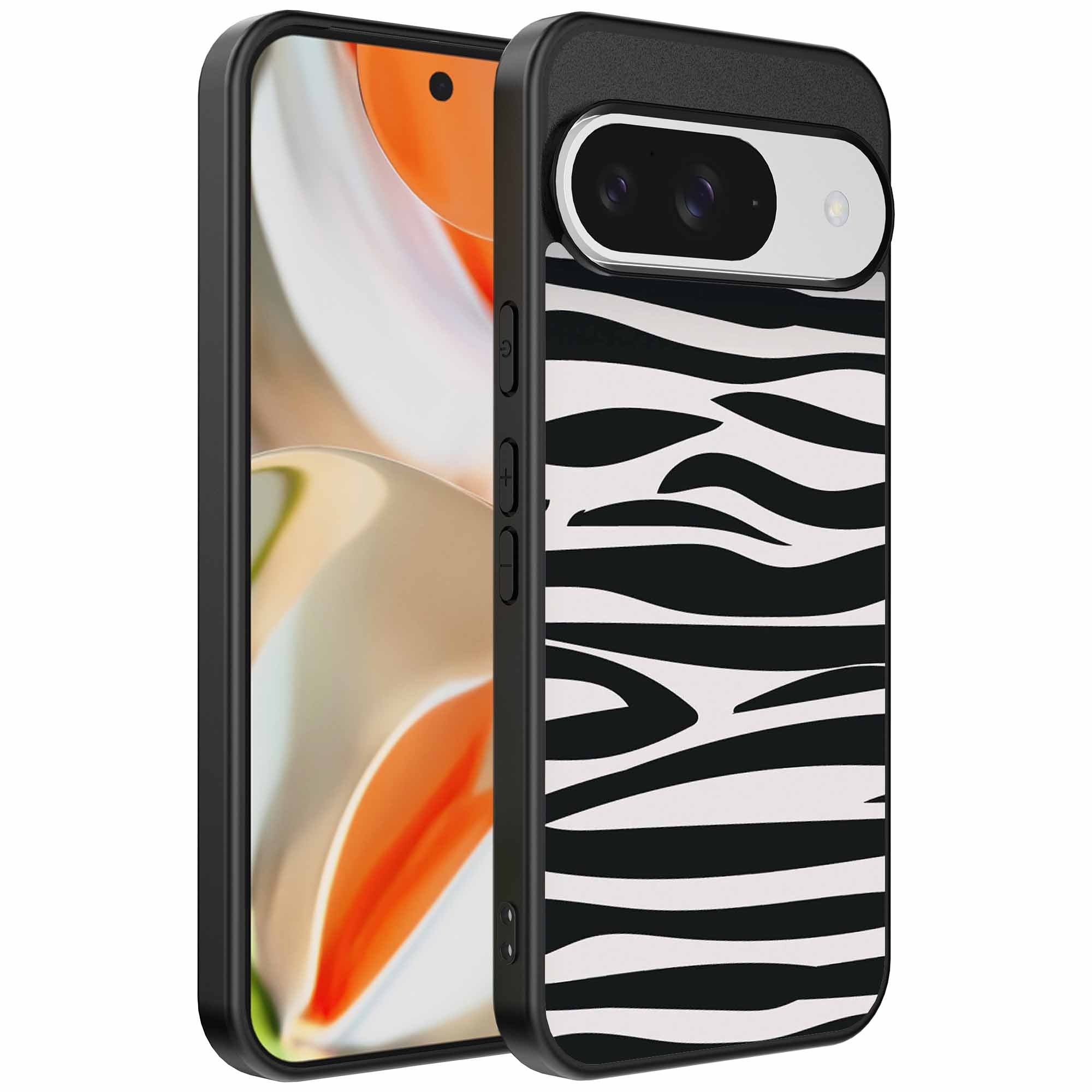 Geschikt voor
  Google Pixel 9 Pro XL Telefoonhoesje met zebra opdruk - TPU backcover case
  zebra design - Zwart Wit - Smartphonica