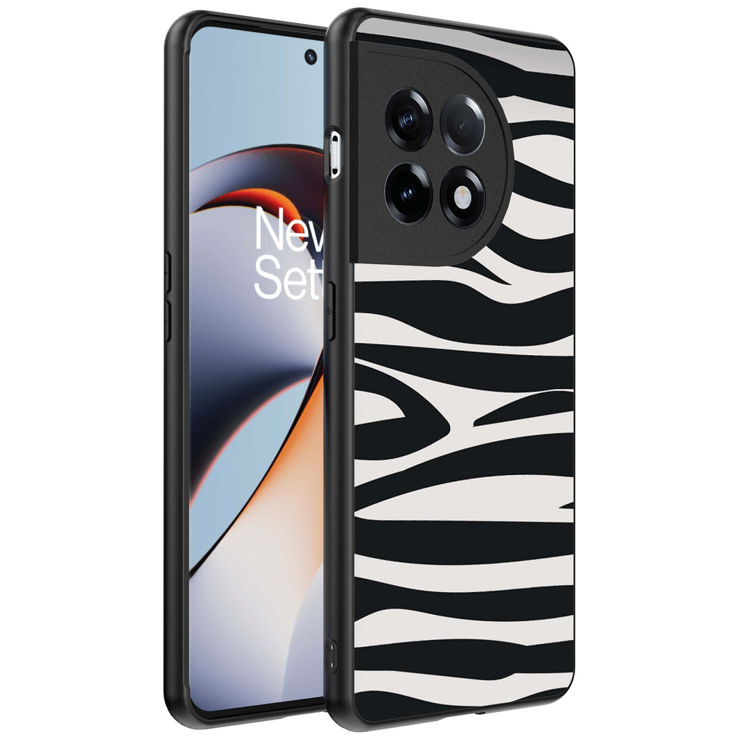 Telefoonhoesje
  Geschikt voor OnePlus 11R met zebra opdruk - TPU backcover case zebra design
  - Zwart Wit