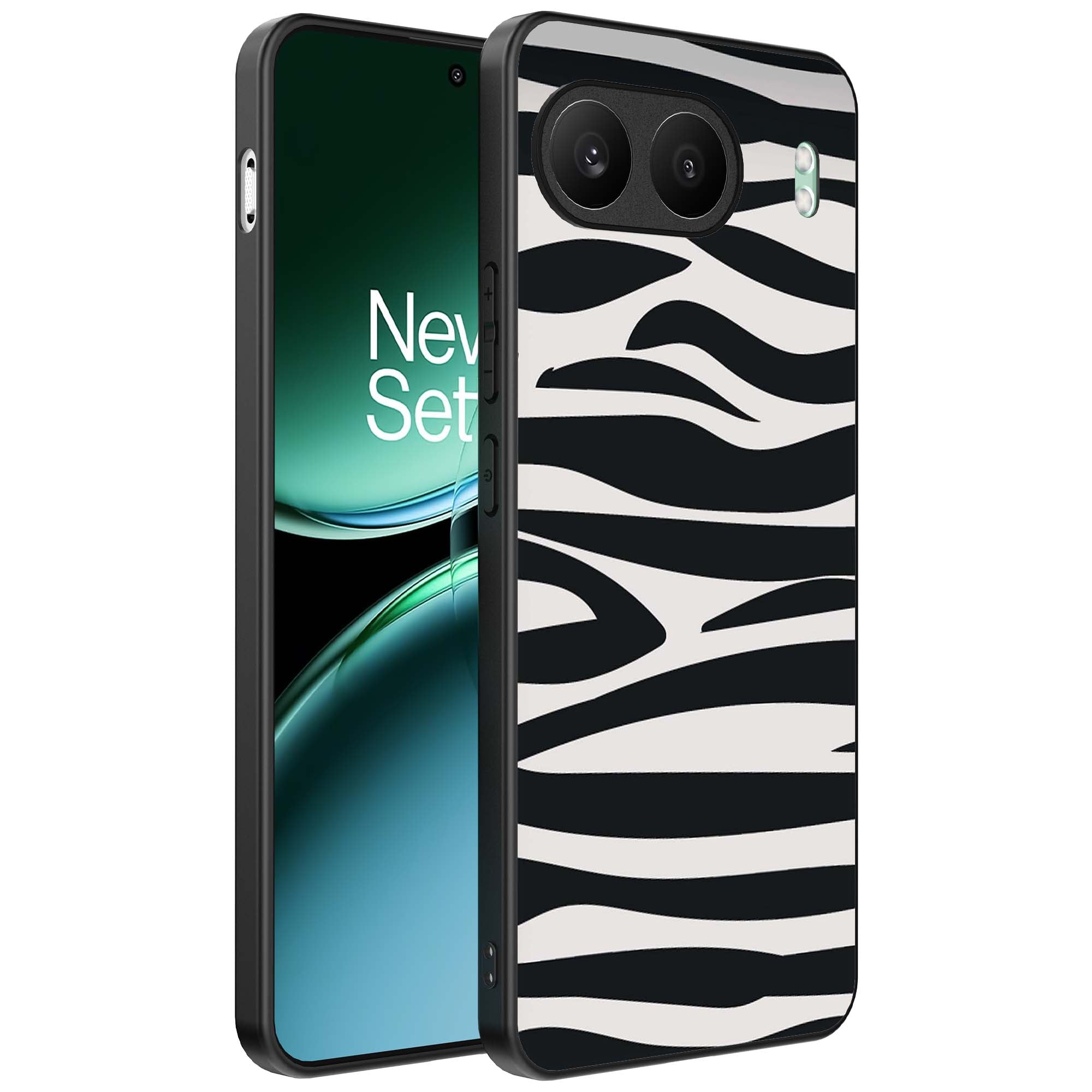 Telefoonhoesje
  Geschikt voor OnePlus Nord 4 met zebra opdruk - TPU backcover case zebra
  design - Zwart Wit