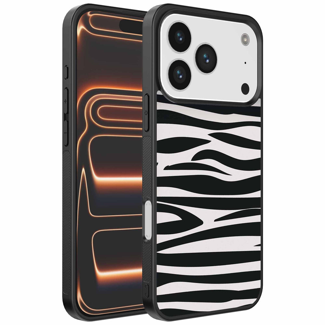 Geschikt voor
  iPhone 17 Pro Max Telefoonhoesje met zebra opdruk - TPU backcover case zebra
  design - Zwart Wit - Smartphonica