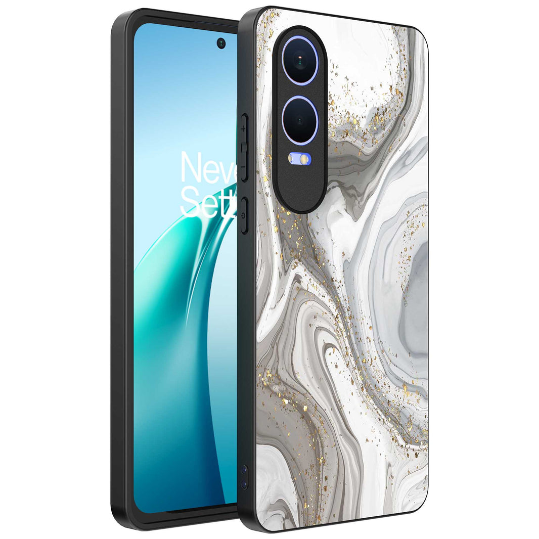 Telefoonhoesje
  Geschikt voor OnePlus Nord CE 4 Lite met marmer opdruk - TPU backcover case
  marble design - Zilver