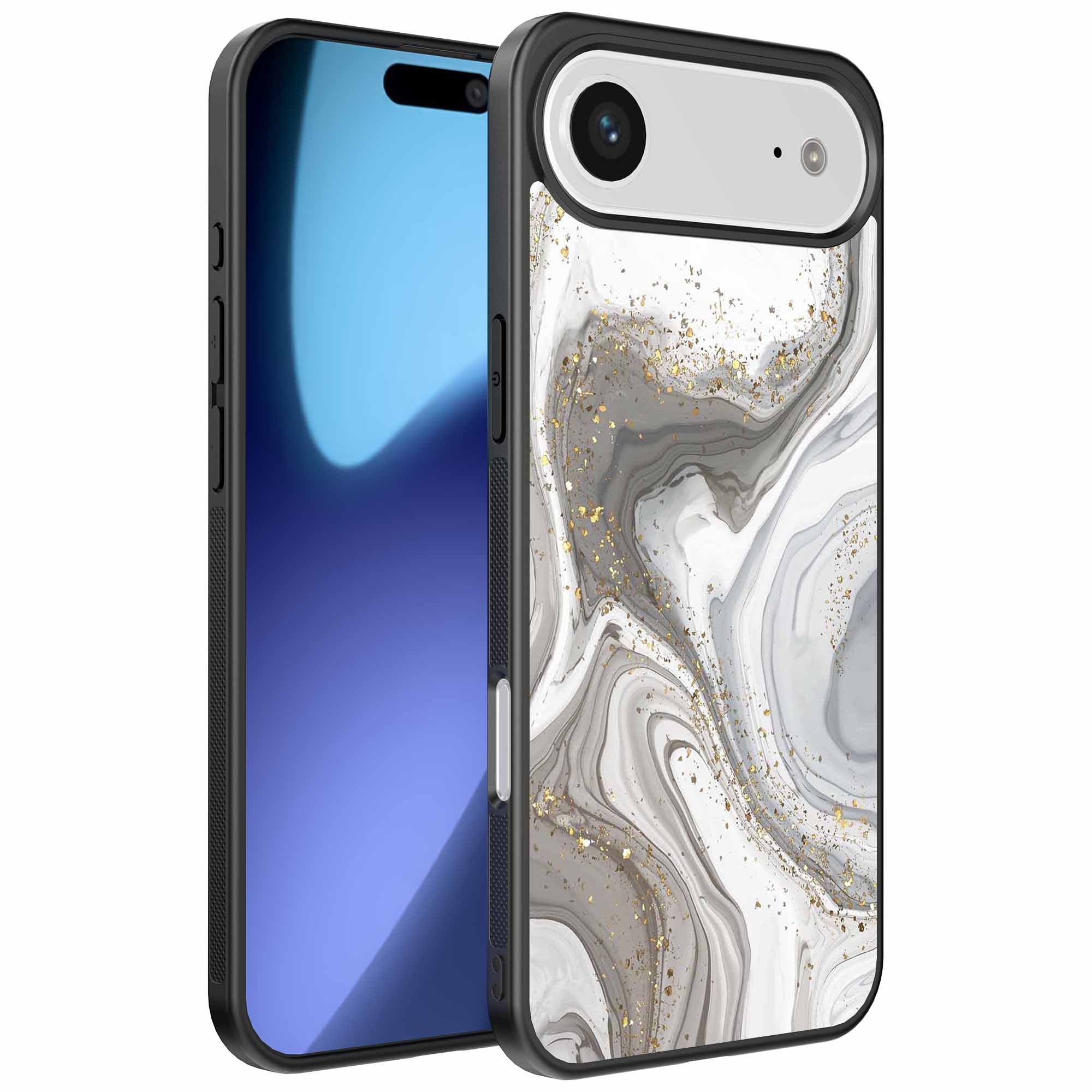 Geschikt voor
  iPhone Air Telefoonhoesje met marmer opdruk - TPU backcover case marble
  design - Zilver - Smartphonica