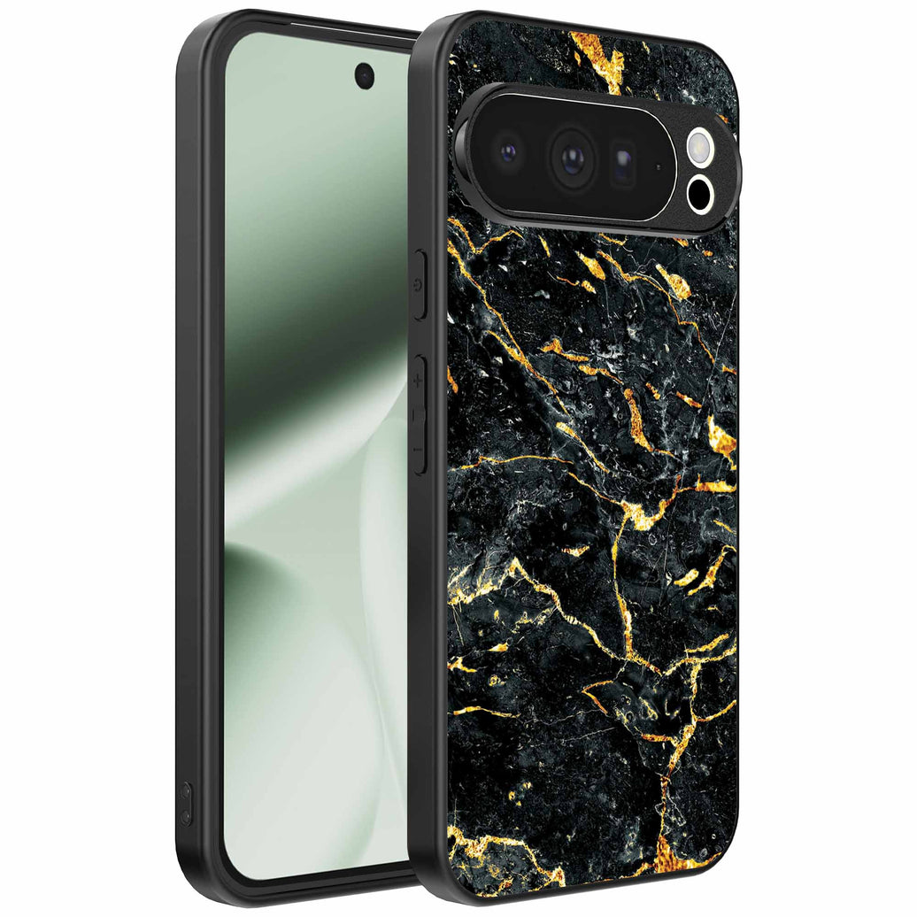 Geschikt voor Google Pixel 10 Pro XL
  Telefoonhoesje met Zwart Goud Marmer Opdruk - TPU Backcover Case Black Gold
  Marble Design - Zwart Goud - Smartphonica