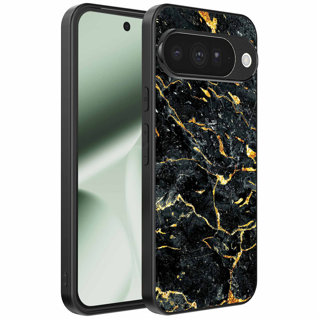 Geschikt voor
  Google Pixel 10 Telefoonhoesje met Zwart Goud Marmer Opdruk - TPU Backcover
  Case Black Gold Marble Design - Zwart Goud - Smartphonica