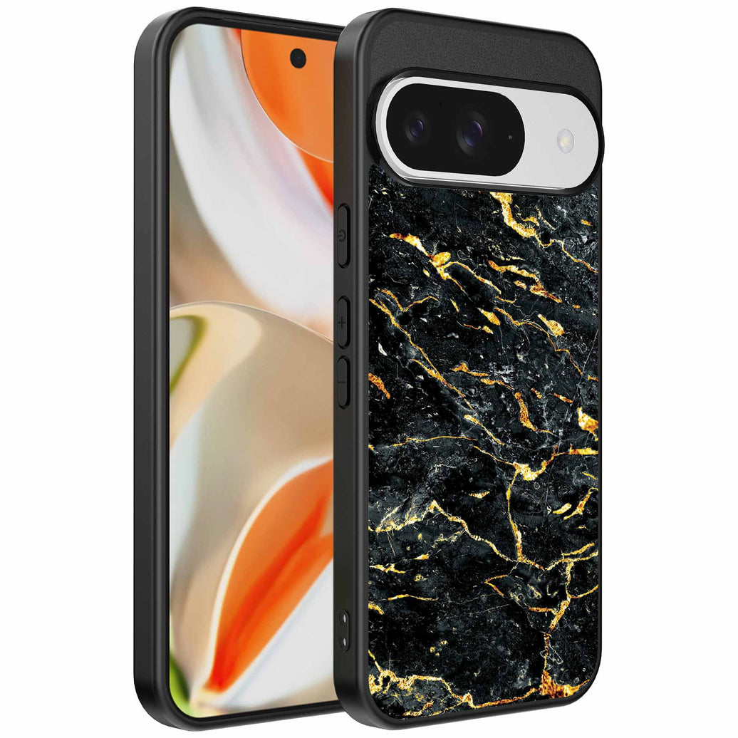 Geschikt voor
  Google Pixel 9 Pro XL Telefoonhoesje met Zwart Goud Marmer Opdruk - TPU
  Backcover Case Black Gold Marble Design - Zwart Goud - Smartphonica