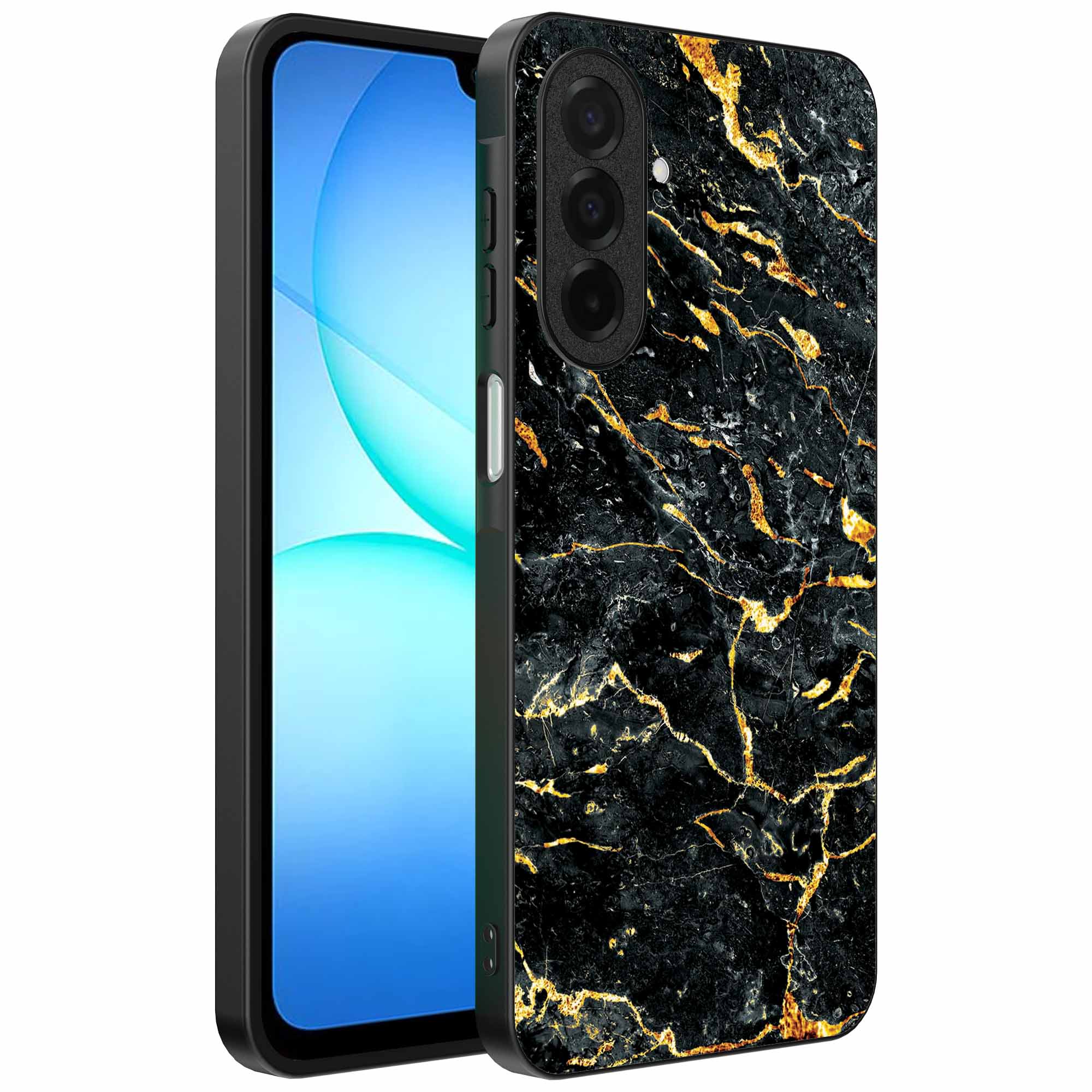 Geschikt voor
  Samsung Galaxy A17 Telefoonhoesje met Zwart Goud Marmer Opdruk - TPU
  Backcover Case Black Gold Marble Design - Zwart Goud - Smartphonica