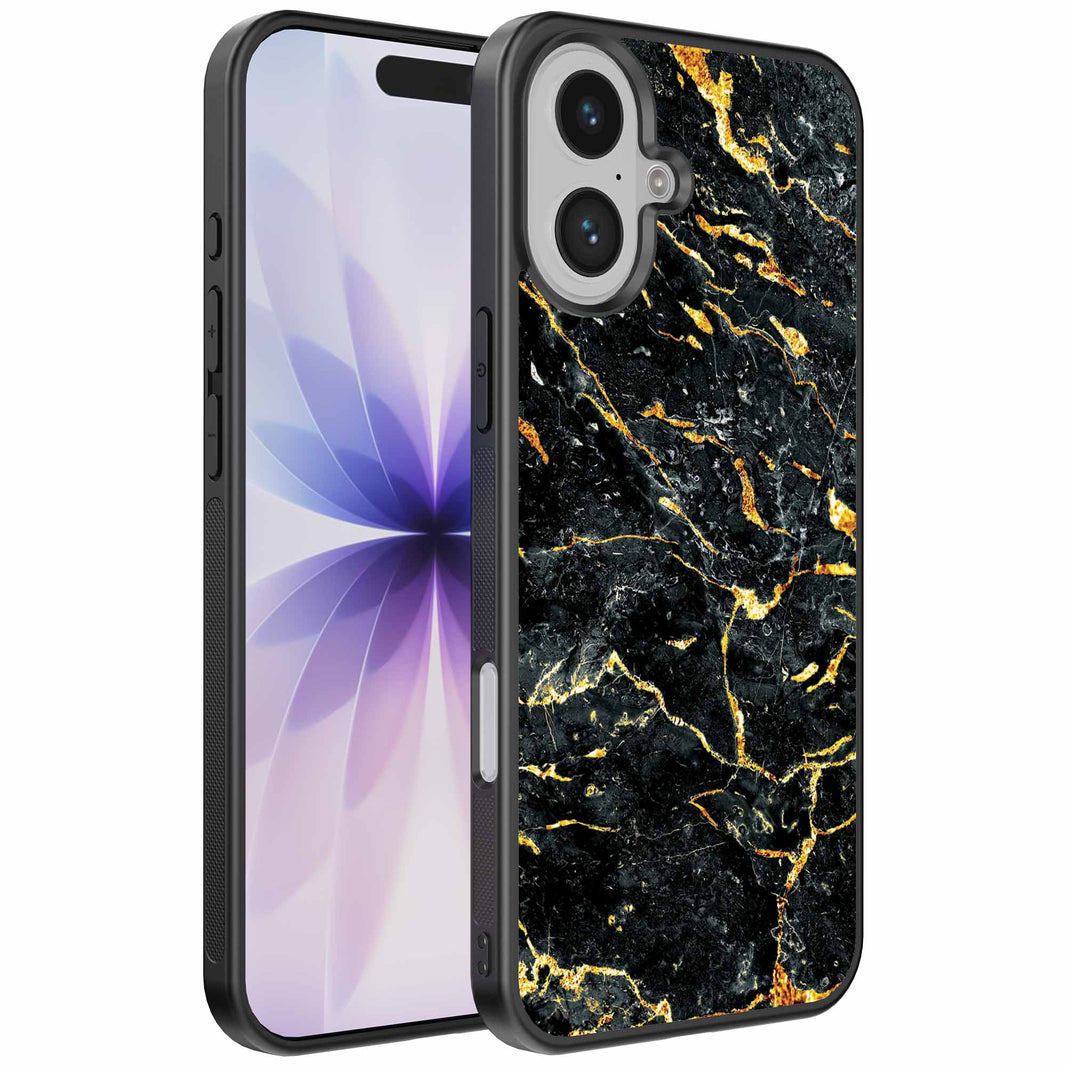 Geschikt voor
  iPhone 17 Telefoonhoesje met Zwart Goud Marmer Opdruk - TPU Backcover Case
  Black Gold Marble Design - Zwart Goud - Smartphonica