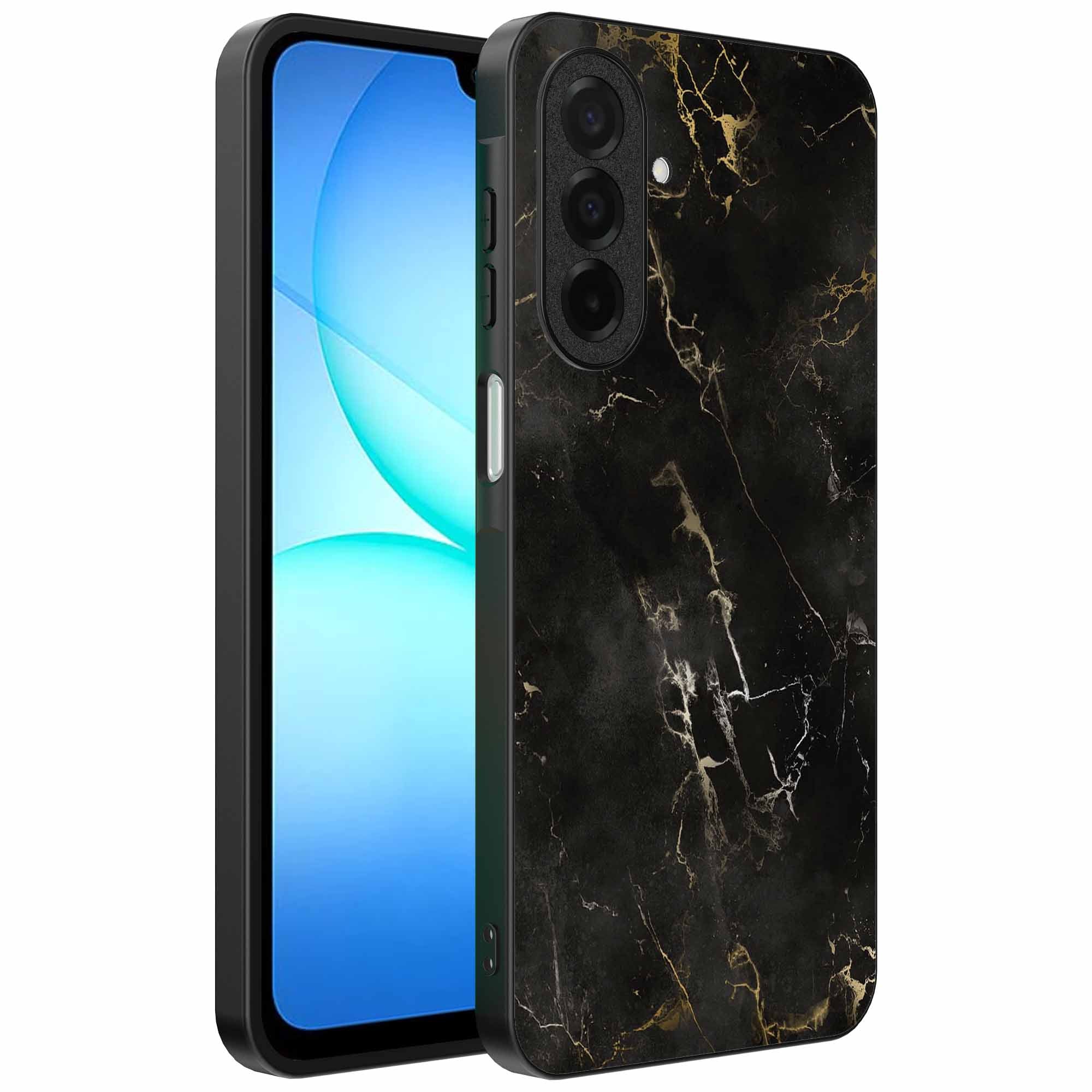 Geschikt voor
  Samsung Galaxy A17 Telefoonhoesje met marmer opdruk - TPU backcover case
  black marble design - Zwart - Smartphonica