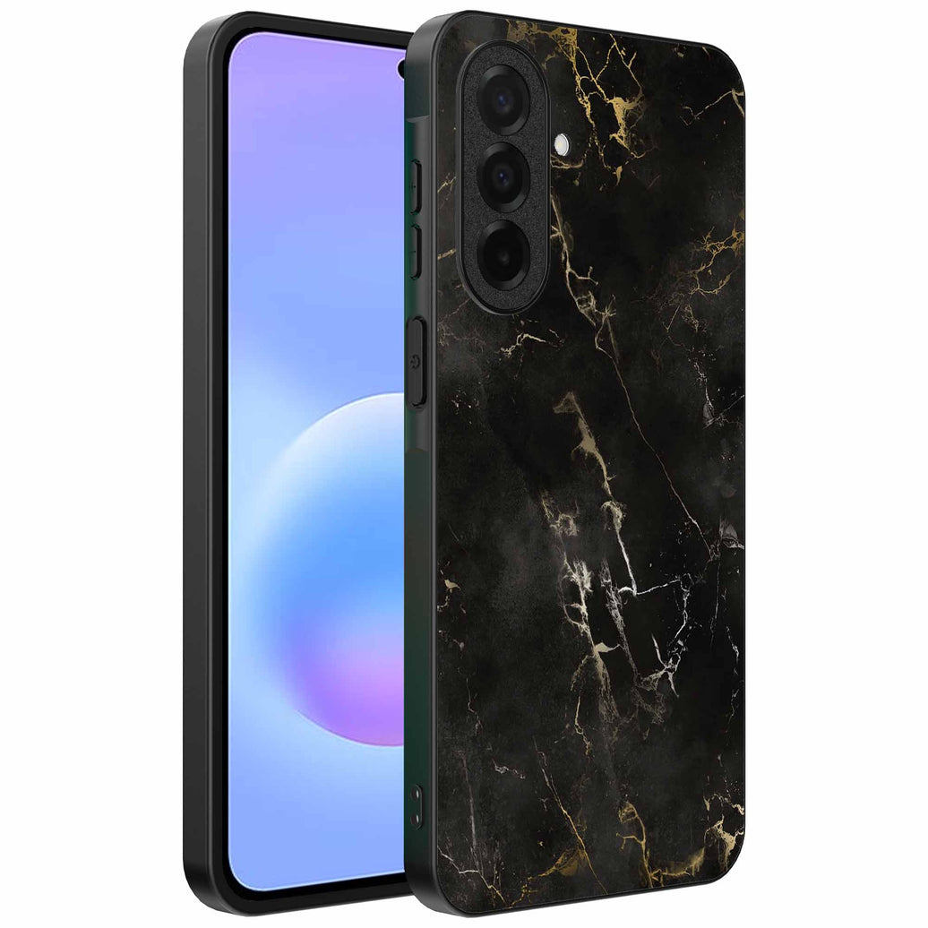 Geschikt voor
  Samsung Galaxy A57 Telefoonhoesje met marmer opdruk - TPU backcover case
  black marble design - Zwart - Smartphonica