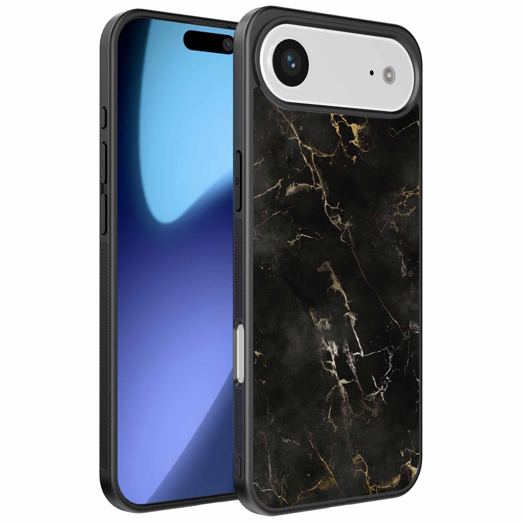 Geschikt voor
  iPhone Air Telefoonhoesje met marmer opdruk - TPU backcover case black marble
  design - Zwart - Smartphonica