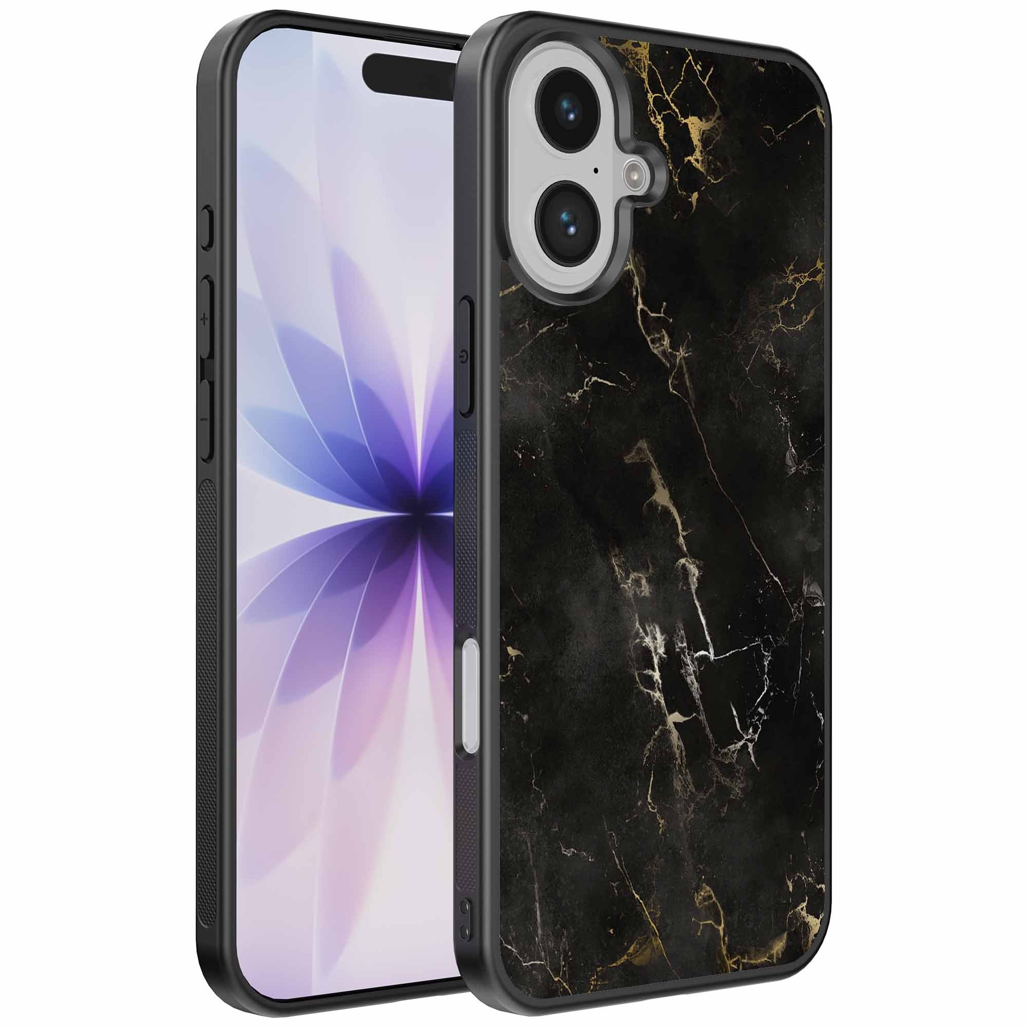 Geschikt voor
  iPhone 17 Telefoonhoesje met marmer opdruk - TPU backcover case black marble
  design - Zwart - Smartphonica